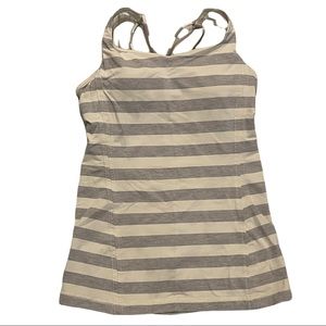 Lululemon Free To Be Tank Micro Macro Polar Silver Slate Shelf Bra Yoga